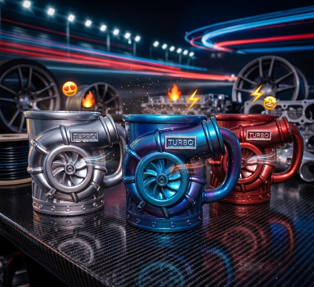 Turbocharger 3D Performance Mug 🏎️☕✨