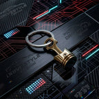 Moving Piston Alloy Keychain 🏎️⚙️