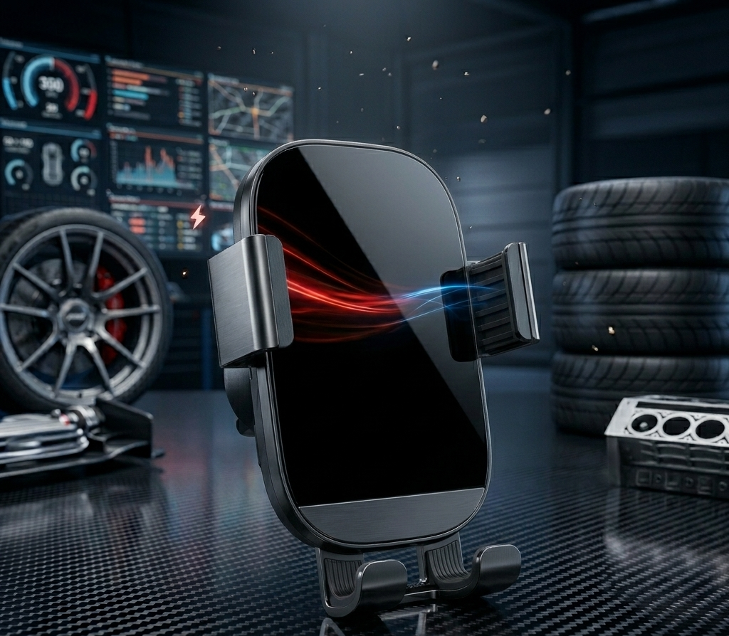 Smart Auto-Clamping Wireless Charger 🏎️⚡