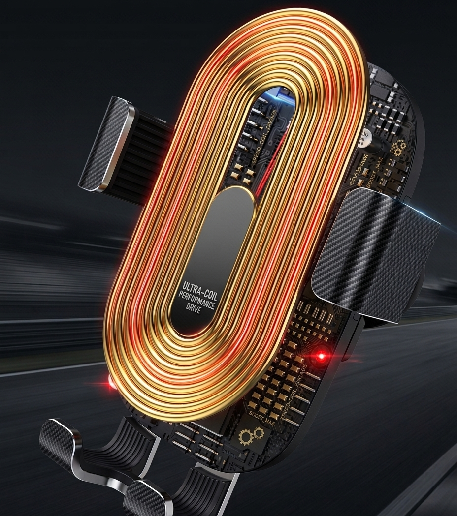 Smart Auto-Clamping Wireless Charger 🏎️⚡