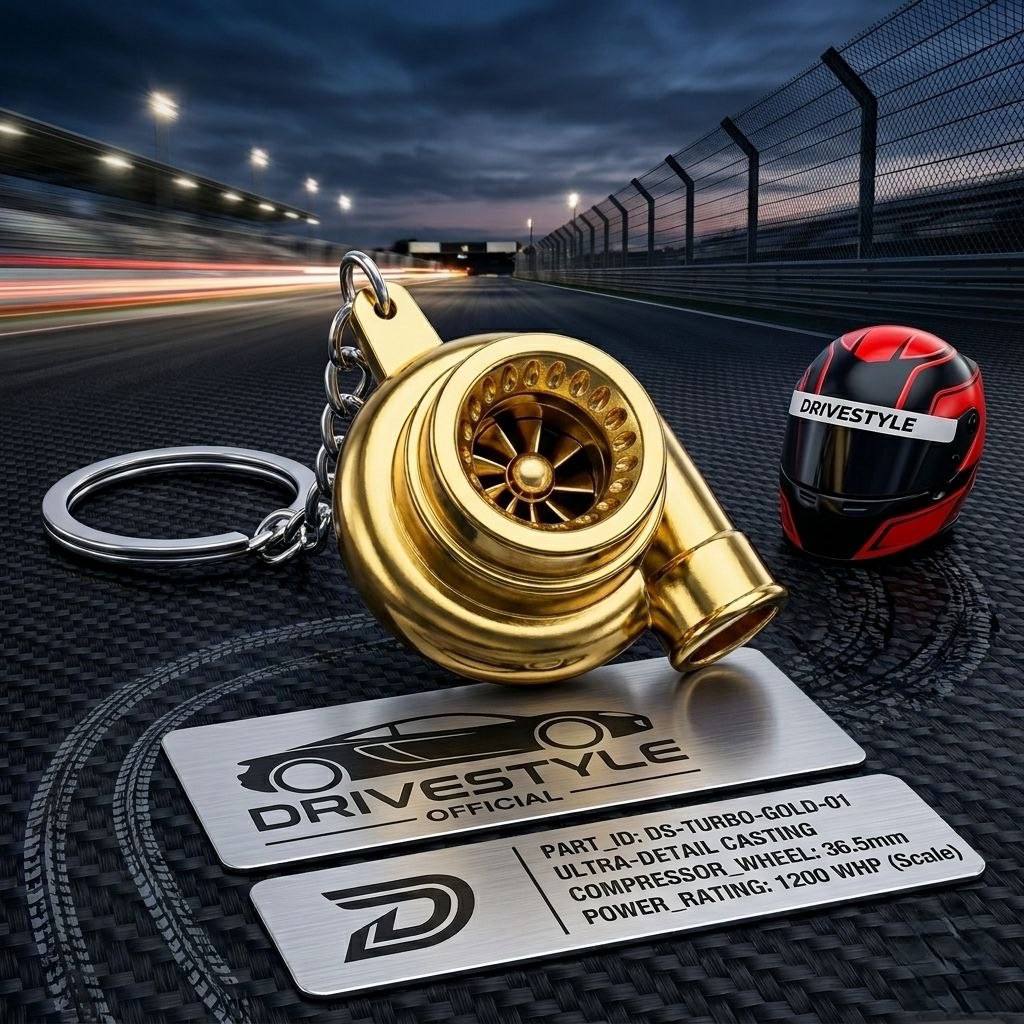 Mini Turbocharger Spinning Keychain 🏎️💨