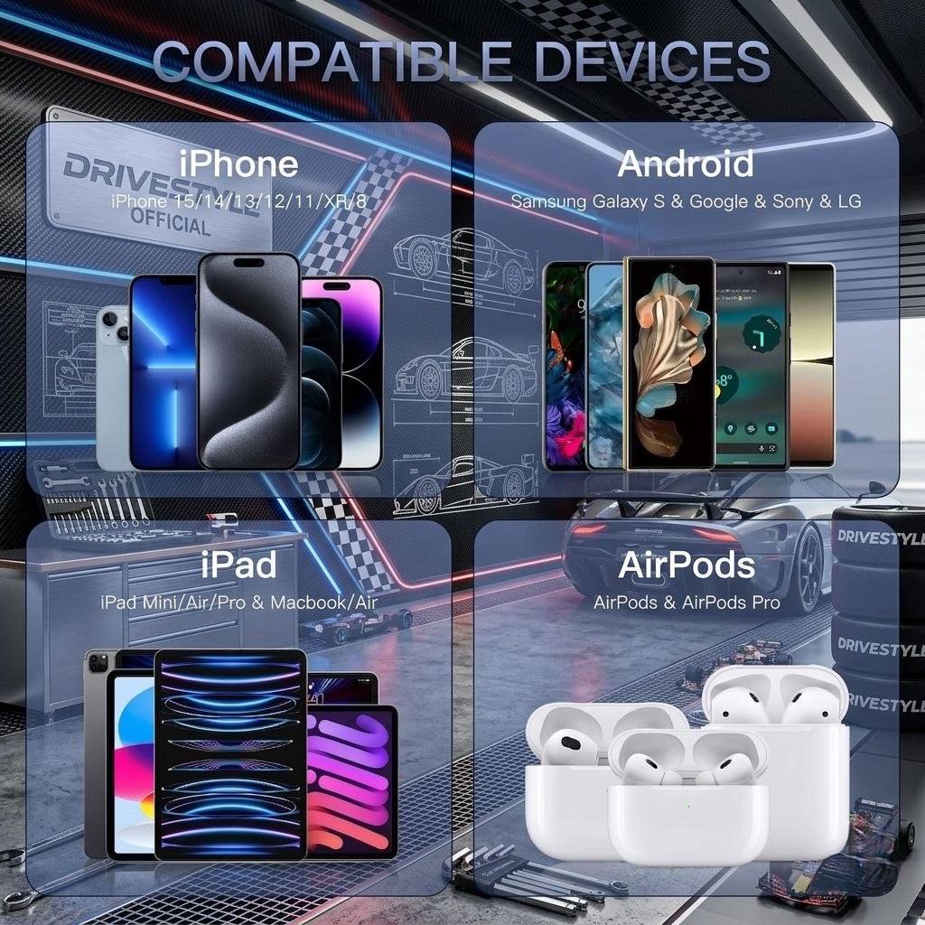 120W Retractable Car Charger