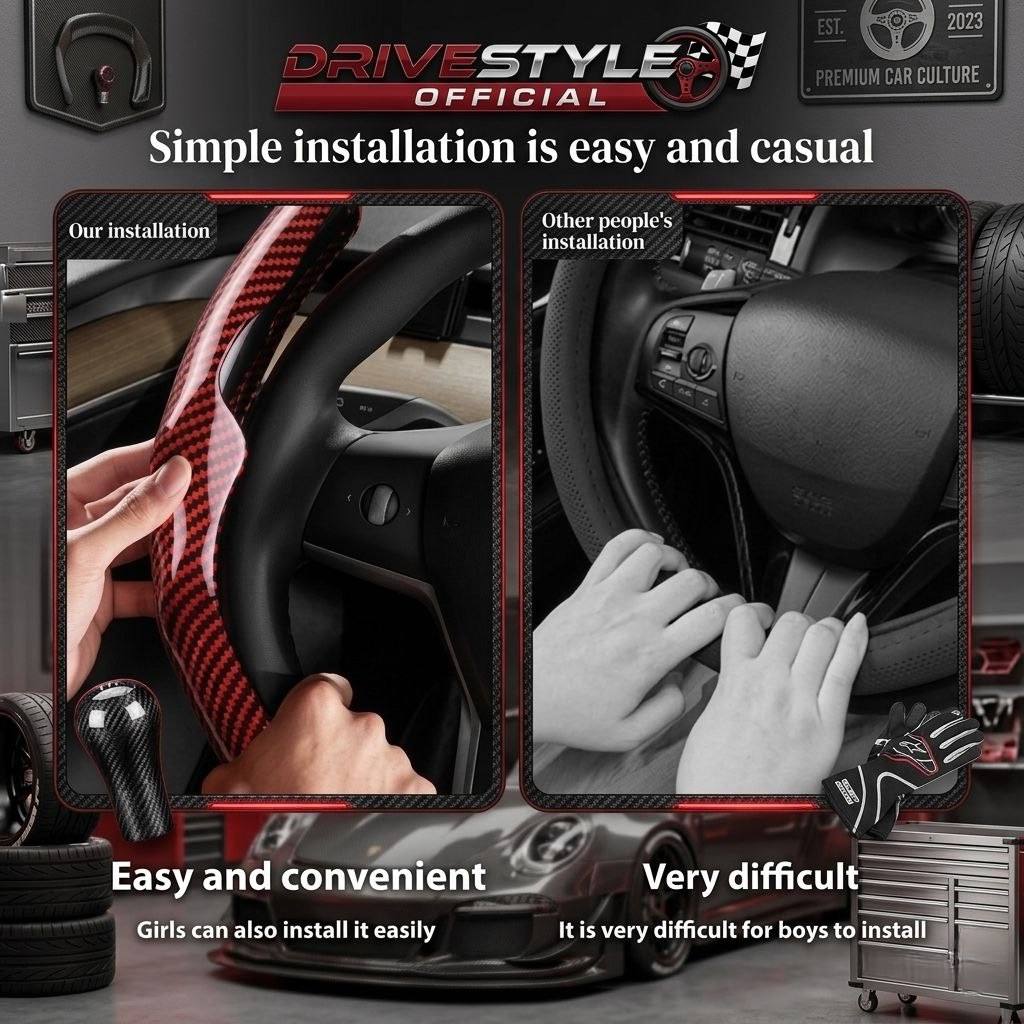 DriveStyle Carbon Steering Cover