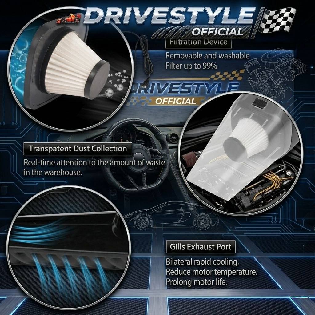 DriveStyle Pro Handheld Car Vacuum