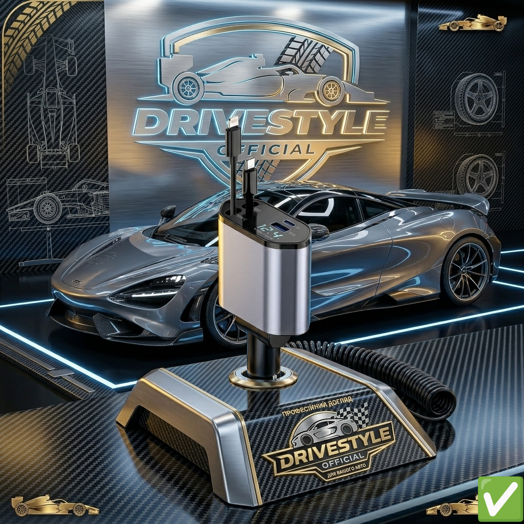 DriveStyle 120W 4-in-1 Retractable Car Charger