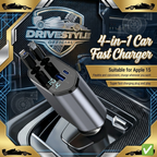 DriveStyle 120W 4-in-1 Retractable Car Charger